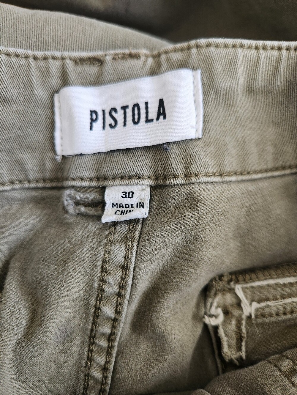 Pistola Pamela High Rise Utility Pant In Dark Olive Size 30 - Picture 4 of 10
